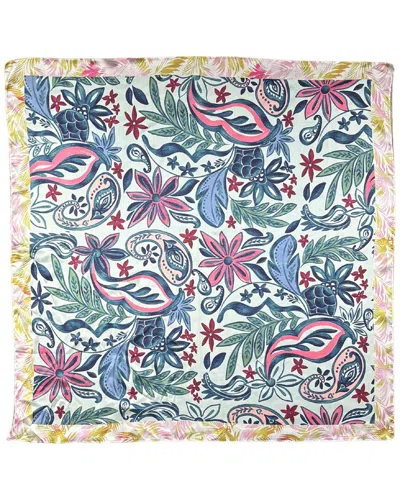 Nicole Miller Satin Paisley Square Scarf In Multi