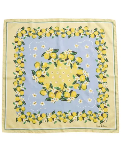 Nicole Miller Satin Square Scarf In Neutral