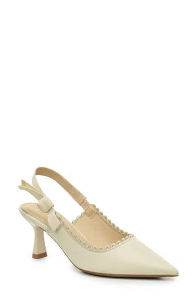 Nicole Miller Scalloped Slingback Pump In Ivory