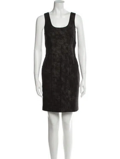 Pre-owned Nicole Miller Scoop Neck Mini Dress W/ Tags In Black