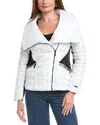 Nicole Miller Shiny Quilted Jacket In Animal Print