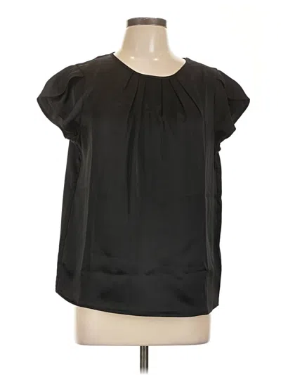 Pre-owned Nicole Miller Short Sleeve Blouse In Black