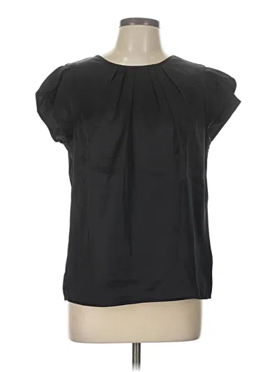 Pre-owned Nicole Miller Short Sleeve Blouse In Black