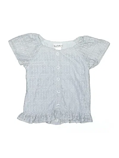 Pre-owned Nicole Miller Kids' Short Sleeve Blouse In Blue