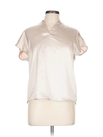 Pre-owned Nicole Miller Short Sleeve Blouse In Brown