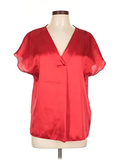 Pre-owned Nicole Miller Short Sleeve Blouse In Red
