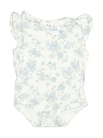 Pre-owned Nicole Miller Babies' Short Sleeve Onesie In Blue
