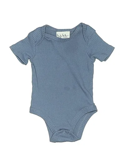 Pre-owned Nicole Miller Babies' Short Sleeve Onesie In Blue