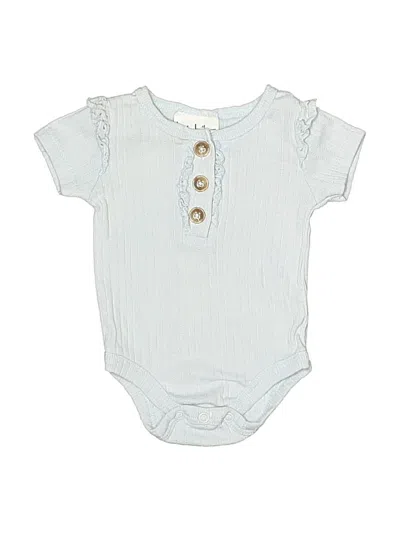 Pre-owned Nicole Miller Babies' Short Sleeve Onesie In Blue