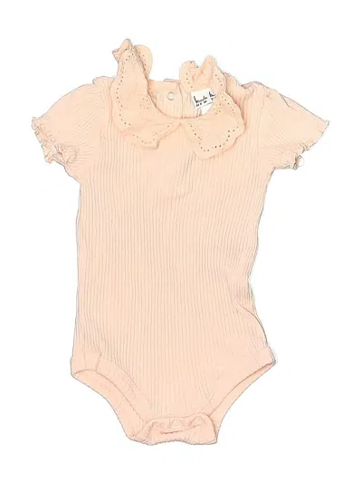 Pre-owned Nicole Miller Babies' Short Sleeve Onesie In Brown