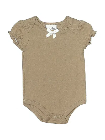 Pre-owned Nicole Miller Babies' Short Sleeve Onesie In Brown