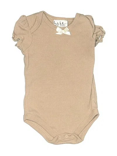 Pre-owned Nicole Miller Babies' Short Sleeve Onesie In Brown