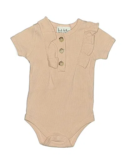 Pre-owned Nicole Miller Babies' Short Sleeve Onesie In Brown