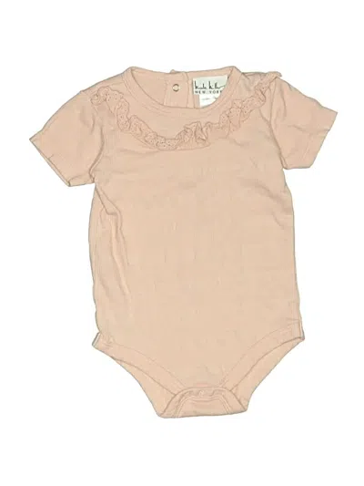 Pre-owned Nicole Miller Babies' Short Sleeve Onesie In Brown