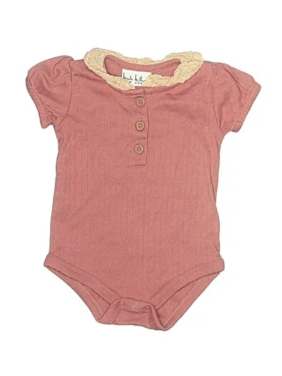 Pre-owned Nicole Miller Babies' Short Sleeve Onesie In Burgundy