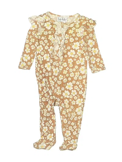 Pre-owned Nicole Miller Babies' Short Sleeve Onesie In Gold