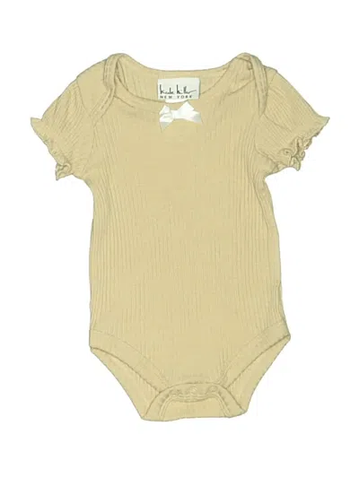 Pre-owned Nicole Miller Babies' Short Sleeve Onesie In Gold