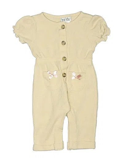 Pre-owned Nicole Miller Babies' Short Sleeve Onesie In Gold