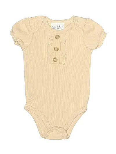 Pre-owned Nicole Miller Babies' Short Sleeve Onesie In Gold
