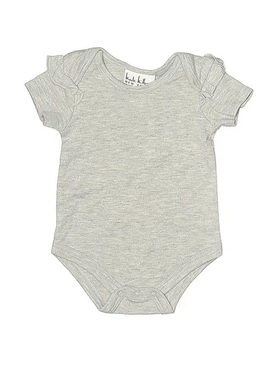 Pre-owned Nicole Miller Babies' Short Sleeve Onesie In Gray