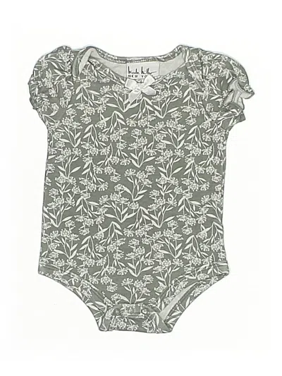 Pre-owned Nicole Miller Babies' Short Sleeve Onesie In Gray