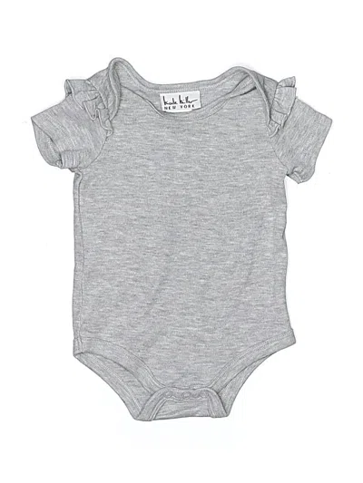 Pre-owned Nicole Miller Babies' Short Sleeve Onesie In Gray