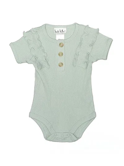 Pre-owned Nicole Miller Babies' Short Sleeve Onesie In Green