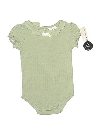 Pre-owned Nicole Miller Babies' Short Sleeve Onesie In Green