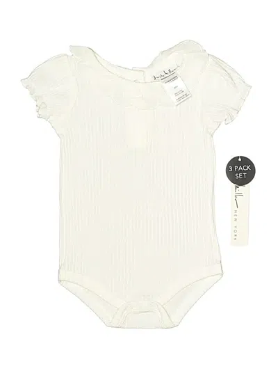 Pre-owned Nicole Miller Babies' Short Sleeve Onesie In Ivory