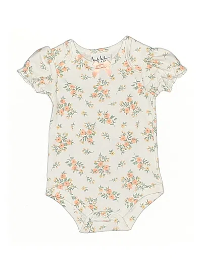 Pre-owned Nicole Miller Babies' Short Sleeve Onesie In Ivory