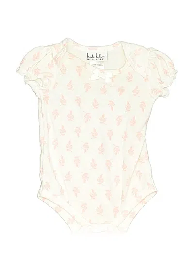 Pre-owned Nicole Miller Babies' Short Sleeve Onesie In Ivory