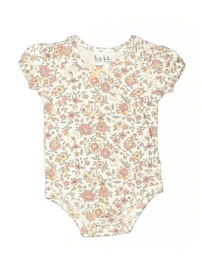 Pre-owned Nicole Miller Babies' Short Sleeve Onesie In Ivory