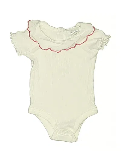 Pre-owned Nicole Miller Babies' Short Sleeve Onesie In Ivory
