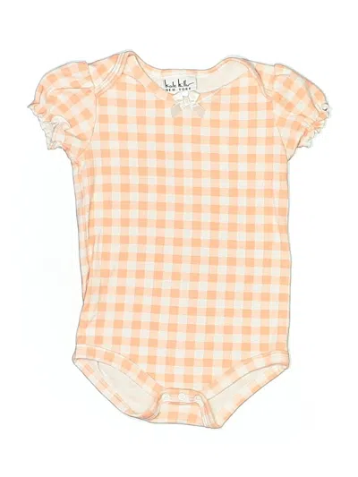 Pre-owned Nicole Miller Kids' Short Sleeve Onesie In Orange