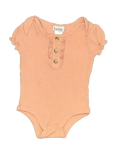 Pre-owned Nicole Miller Babies' Short Sleeve Onesie In Orange