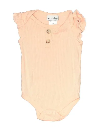 Pre-owned Nicole Miller Babies' Short Sleeve Onesie In Pink