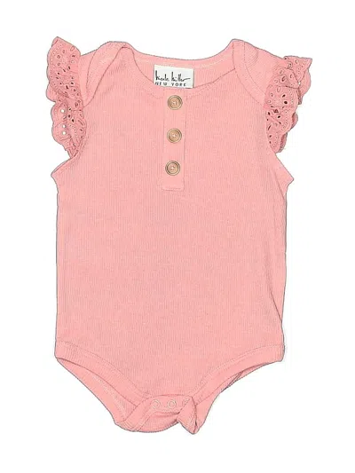 Pre-owned Nicole Miller Babies' Short Sleeve Onesie In Pink