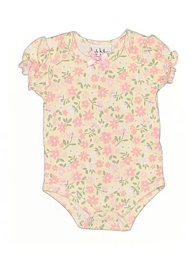 Pre-owned Nicole Miller Babies' Short Sleeve Onesie In Pink
