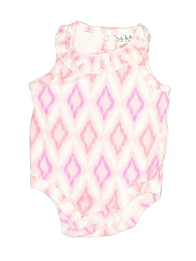 Pre-owned Nicole Miller Babies' Short Sleeve Onesie In Pink