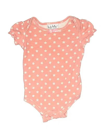 Pre-owned Nicole Miller Babies' Short Sleeve Onesie In Pink