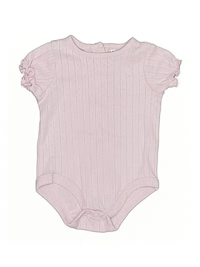 Pre-owned Nicole Miller Babies' Short Sleeve Onesie In Pink