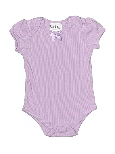 Pre-owned Nicole Miller Babies' Short Sleeve Onesie In Purple