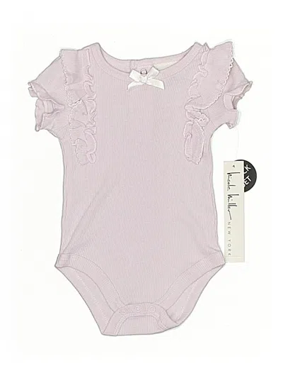 Pre-owned Nicole Miller Babies' Short Sleeve Onesie In Purple