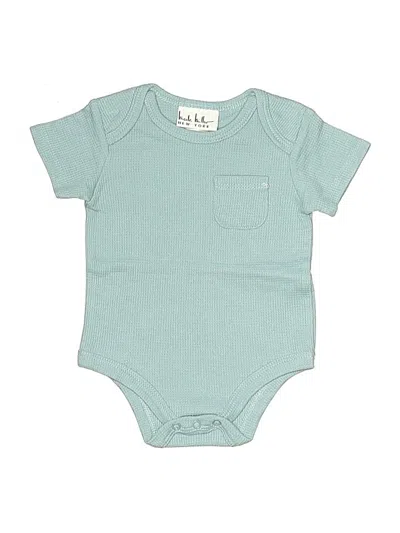 Pre-owned Nicole Miller Babies' Short Sleeve Onesie In Teal