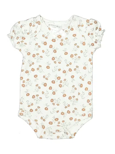 Pre-owned Nicole Miller Babies' Short Sleeve Onesie In White