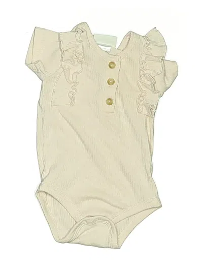 Pre-owned Nicole Miller Babies' Short Sleeve Onesie In White