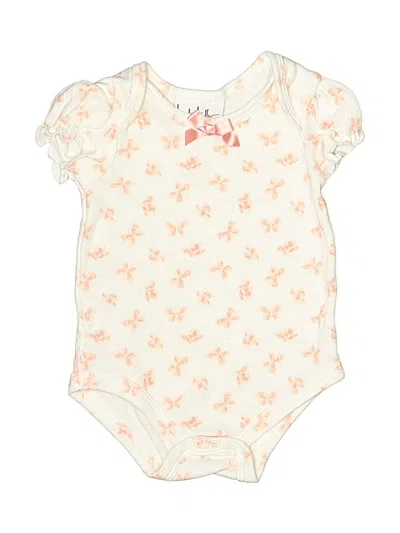 Pre-owned Nicole Miller Babies' Short Sleeve Onesie In White