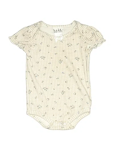 Pre-owned Nicole Miller Kids' Short Sleeve Onesie In White