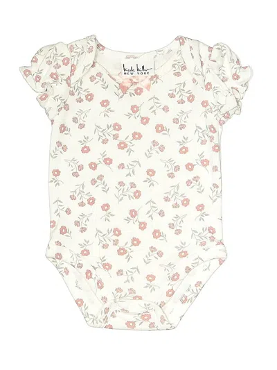Pre-owned Nicole Miller Babies' Short Sleeve Onesie In White