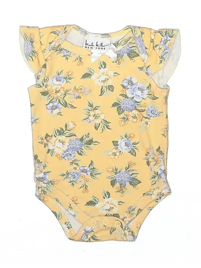 Pre-owned Nicole Miller Babies' Short Sleeve Onesie In Yellow